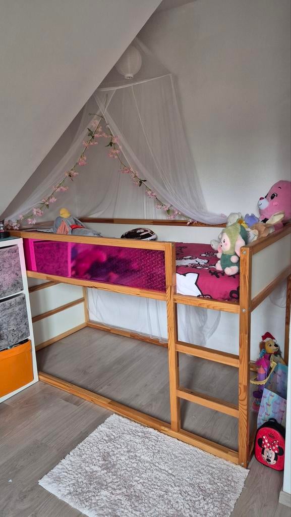 Lit réversible kura, Comme neuf, Lit mi-hauteur mezzanine