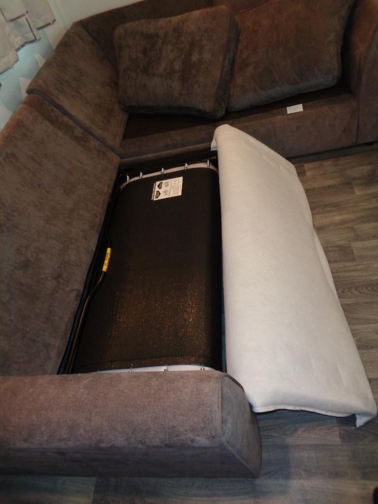 Fauteuil d'angle en 2 parties avec intérieur clic-clac, Maison & Meubles, Enlèvement, Comme neuf, Tissus