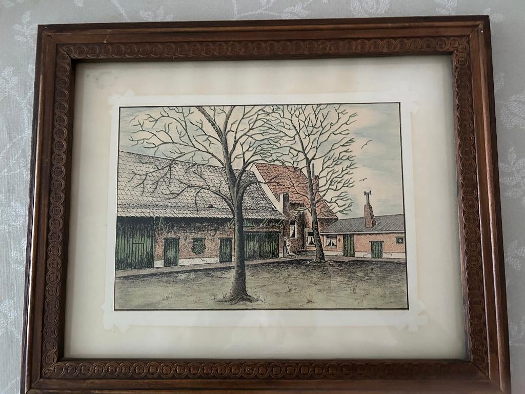 2 Prachtige kunstwerken B56cm H45cm, Ophalen, Zo goed als nieuw