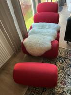 Rode lunch sofa, Huis en Inrichting, Zetels | Zetels en Chaises Longues, Ophalen, Zo goed als nieuw, Stof