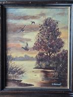 tableau artiste HASMAN encadré dans une très beau cadre bois, Antiquités & Art, Enlèvement