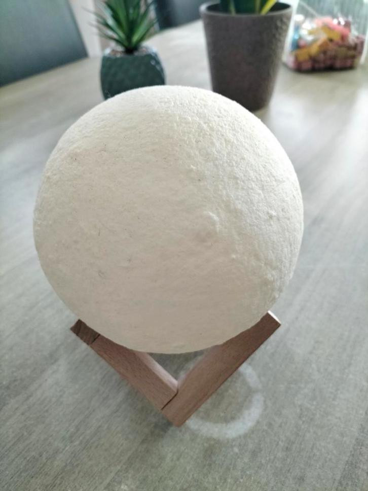 Nachtlamp 'Volle Maan' 4 verschillende standen, Maison & Meubles, Lampes | Lampes de table, Enlèvement ou Envoi