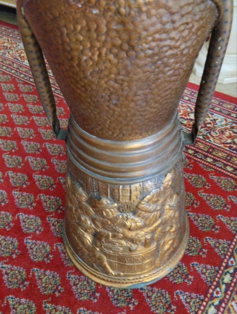 Carafe à charbon rétro en cuivre, poubelle à parapluie, Enlèvement