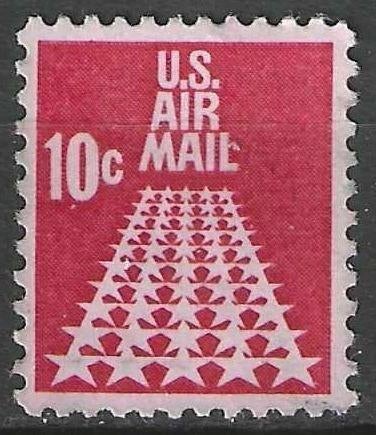 États-Unis 1968 - Yvert 69PA - Autoroute 50 étoiles - 1 (ZG), Envoi, Non oblitéré