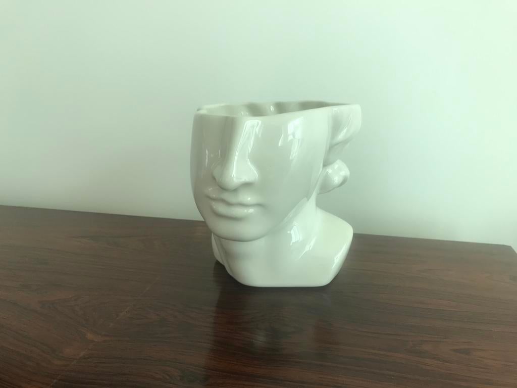 Mooie bloempot keramiek hoofd dame, Ophalen of Verzenden, Zo goed als nieuw, Overige vormen, Aardewerk