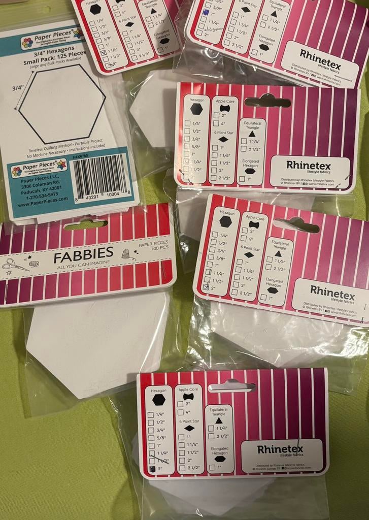 Lot Hexagon English Paper Piecing vormen NIEUW, Hobby en Vrije tijd, Naaien en Fournituren, Verzenden, Nieuw, Overige typen