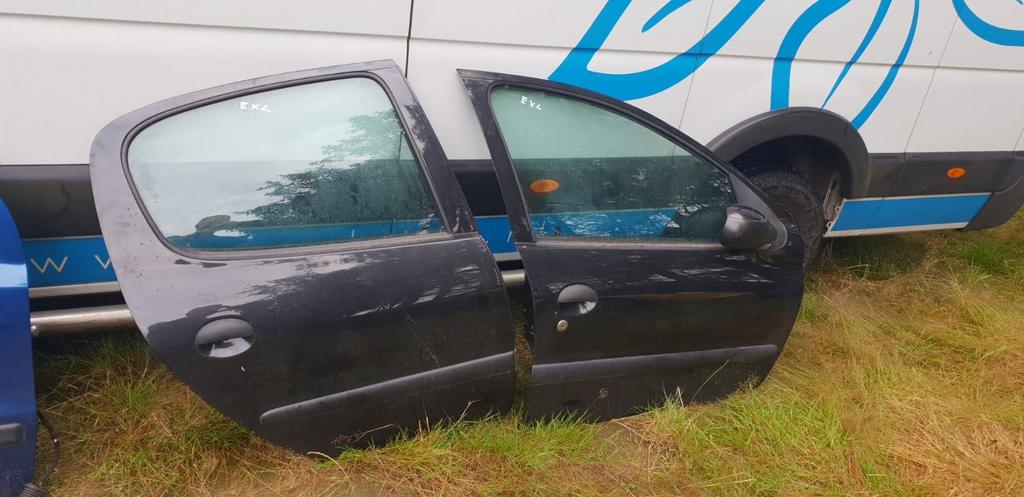 PEUGEOT 206 HB PORTIEREN RV+RA CODE EXL  BJ 98 TOT 2007, Auto-onderdelen, Carrosserie, Deur, Gebruikt, Ophalen of Verzenden