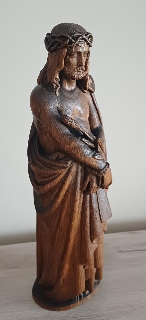 Houten Jezus christus beeld, Fait main, Statue, Bois, Religion