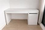 Witte bureau met opbergruimte, Huis en Inrichting, Bureaus, Ophalen, Gebruikt, Bureau
