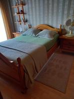 Eiken slaapkamer ( bed met 2 delige ergosleep lattenbodem ), Ophalen, Zo goed als nieuw