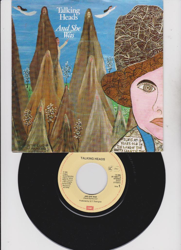 Talking Heads – And She Was  1985    New Wave, Enlèvement ou Envoi, Single, Utilisé, Pop