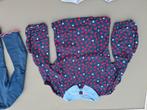 donker blauw blouwe, hemd met hartjes, JBC, 122, Ophalen, Zo goed als nieuw