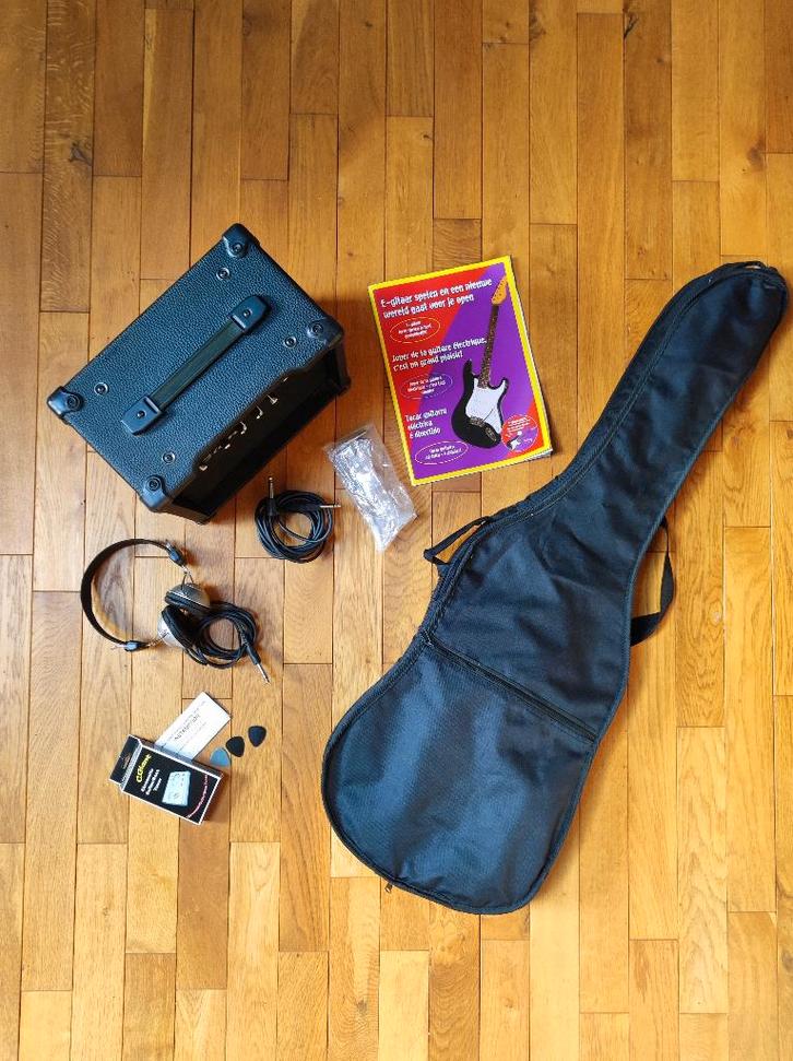 Kit complet guitare électrique, Muziek en Instrumenten, Snaarinstrumenten | Gitaren | Elektrisch, Zo goed als nieuw, Overige merken