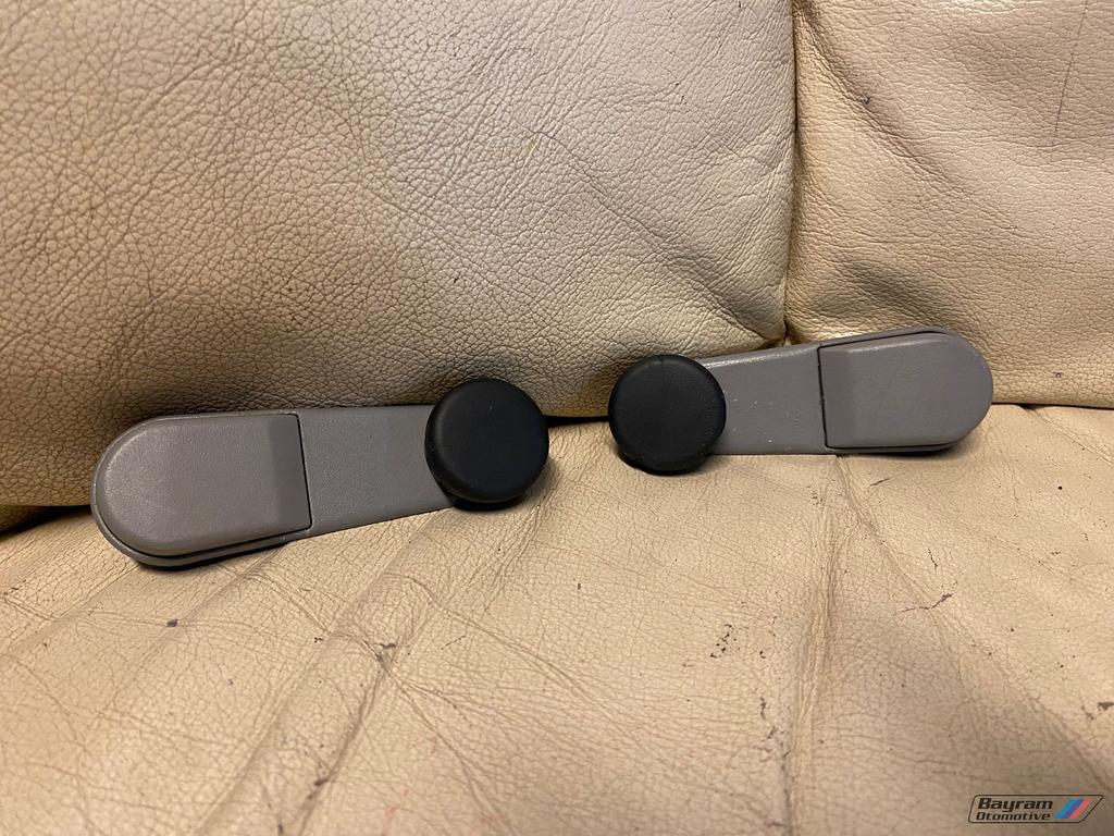 Bmw E34 raamslinger grijs raam hendel 5-serie raamhendel, Auto-onderdelen, Gebruikt, -, Deur, -