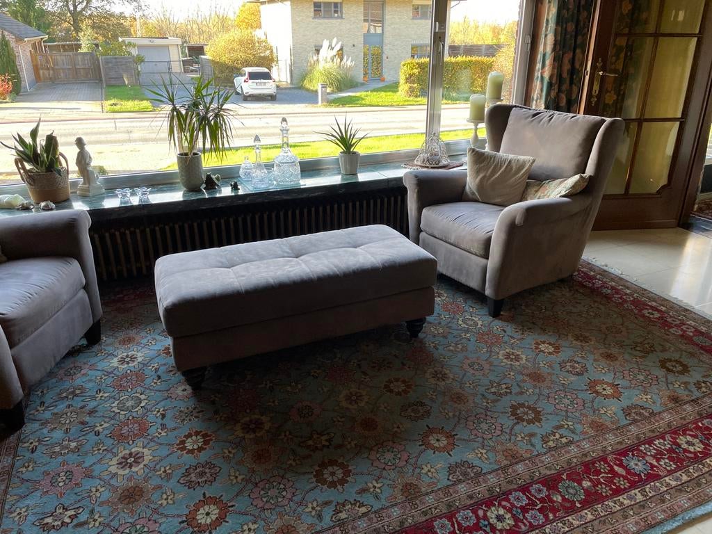 Stijlvolle salon, complete zithoek, Ophalen, Zo goed als nieuw, Stof