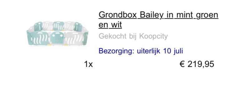 Kinderbox, Ophalen, Zo goed als nieuw, Rechthoekig, Boxkleed