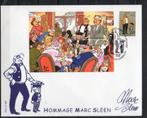 Année 2002 : FDC 3445 + 3145 du bloc 100 - Hommage à Marc Sl, Ophalen of Verzenden