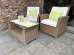 tuinset, Tuin en Terras, Tuinsets en Loungesets, Gebruikt, Rotan, Ophalen, 2 zitplaatsen