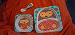 Skip hop bordjes en lepel met uiltje op, Kinderen en Baby's, Ophalen, Gebruikt