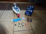 Playmobil politiejeep met boot, Ophalen of Verzenden, Zo goed als nieuw, Complete set