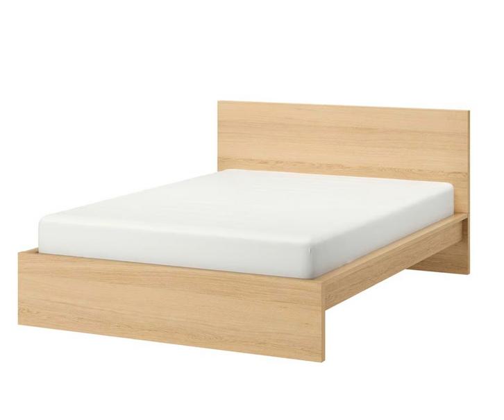 Cadre de lit 140x200, Huis en Inrichting, Slaapkamer | Bedden, Zo goed als nieuw, Tweepersoons, 140 cm, 200 cm, Hout, Beige, Ophalen