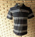 (53) -polo homme t.S noir ligné blanc - midtown --, Midtown, Zwart, Ophalen of Verzenden, Zo goed als nieuw