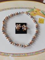 Collier et boucles d'oreilles en perles d'eau douce, Enlèvement ou Envoi, Comme neuf, Autres matériaux