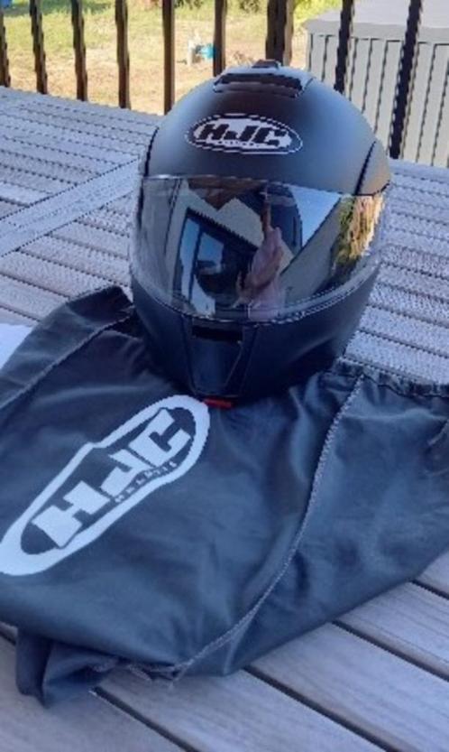 matzwarte motorhelm HJC C90 XS 54, Motoren, Kleding | Motorhelmen, Dames, Heren, Systeemhelm, XS, HJC, Tweedehands, Ophalen