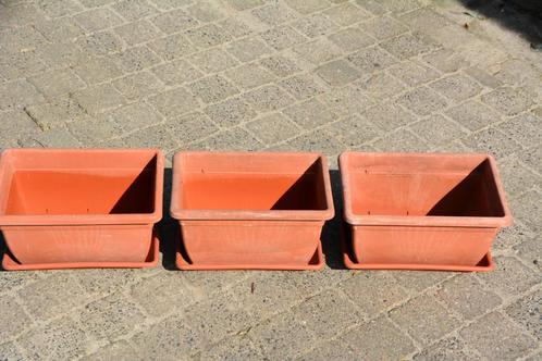 Bloembakken, Tuin en Terras, Bloembakken en Plantenbakken, Gebruikt, Kunststof, Balkon, Tuin, Ophalen