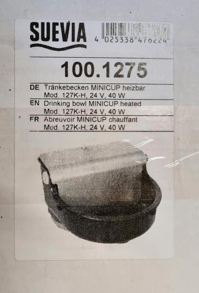 Suevia minicup 127K-H verwarmde automatische vlotterdrinkbak, Dieren en Toebehoren, Overige Dieren-accessoires, Nieuw, Ophalen of Verzenden