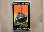 Panneau publicitaire en émail Royal Holland Lloyd, Enlèvement ou Envoi, Comme neuf, Panneau publicitaire
