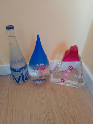 Evian ongeopende waterflessen milinium - Jean-Paul Gauthier  beschikbaar voor biedingen