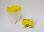 Tupperware™ « LollyTupp's » IJs - x 3 - wit en lichtgeel, Huis en Inrichting, Verzenden, Nieuw, Wit, Bus of Trommel