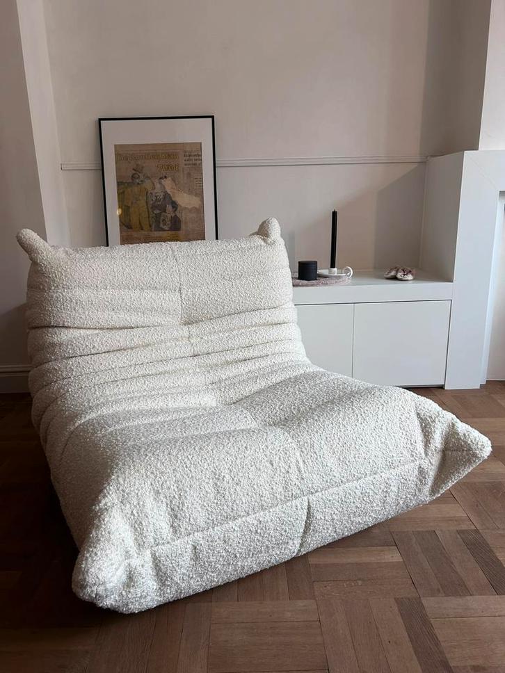 Modulaire sofa wit bouclé, Huis en Inrichting, Zetels | Zetels, Nieuw, Eenpersoons, Ophalen