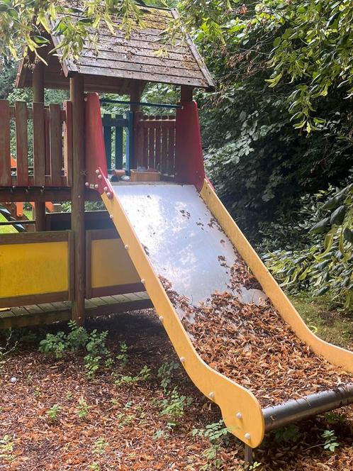 Buitenspeeltuig te geef, Kinderen en Baby's, Speelgoed | Buiten | Speeltoestellen, Gebruikt, Glijbaan, Loopbrug, Ophalen