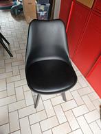Zwarte kuipstoelen - 6 stuks, Kuipstoel, Vijf, Zes of meer stoelen, Gebruikt, Leer