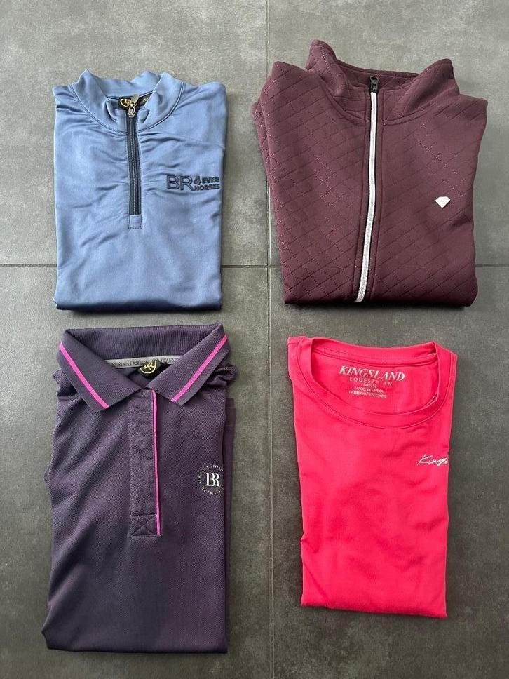 Setje bovenkleding QHP, BR, Kingsland, mt 152-158, Dieren en Toebehoren, Paardrijkleding, Zo goed als nieuw, Kinderen, Bovenkleding