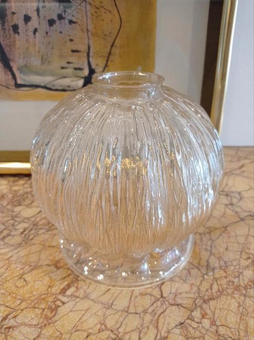 Vintage lampenkap in dik glas, art nouveau stijl, Huis en Inrichting, Lampen | Lampenkappen, Zo goed als nieuw, Minder dan 25 cm