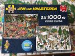 Jan van Haasteren-2x1000-kerstdiners/kerstbomenmarkt, Ophalen of Verzenden, 500 t/m 1500 stukjes, Gebruikt, Legpuzzel