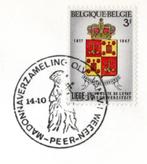 België : 14-10-1967 : Geïllustreerde stempel #@PEER @#, Met envelop, Frankeerzegel, Ophalen of Verzenden, Gestempeld