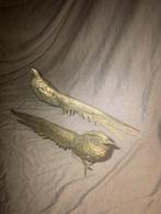 Paon couple en étain ou argent, Antiquités & Art