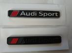 AudiSport koffer logo > blinkend zwart / zwart zilver, Achterklep, Nieuw, Achter, Audi