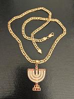 18 karaat goud mid original diamond  Rubys., Handtassen en Accessoires, Kettingen, Ophalen, Zo goed als nieuw, Goud, Goud