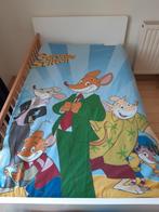 Eenpersoons flanellen dekbedovertrek Geronimo Stilton, Ophalen of Verzenden, Gebruikt, Jongetje of Meisje, Dekbedovertrek