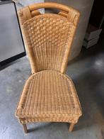 Rieten stoelen (4 stuks), Huis en Inrichting, Stoelen, Riet of Rotan, Gebruikt, Bruin, Ophalen