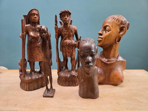 Houtsnijwerken Beelden Afrika en Bali, Antiek en Kunst, Kunst | Beelden en Houtsnijwerken, Ophalen