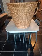 Grote rieten mand degelijke kwaliteit, Ophalen, Zo goed als nieuw, Hout, Mand