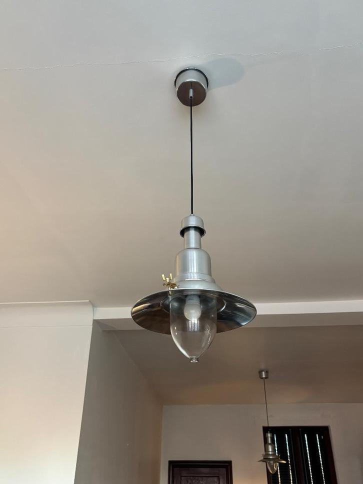 Industriële lampenkap in aluminium - 1 of 2 stuks, Maison & Meubles, Lampes | Abat-jour, Utilisé, 25 à 50 cm, Enlèvement