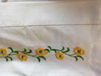 Drap ancien brodé main, Gebruikt, Wit, Overige typen, Tweepersoons