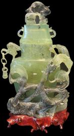 Jade Ornament Vaas Brush Washer Beeld Antiek Urn, Antiquités & Art, Art | Sculptures & Bois, Enlèvement ou Envoi